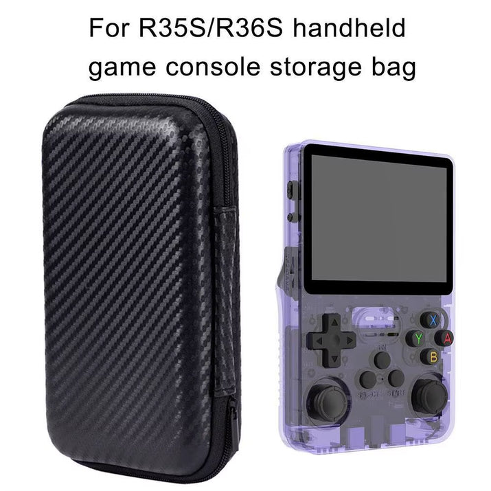 Black Storage Bag for R35S Game Console for R36S Case Protective Case Large Capacity Travel Bag Handbag Dustproof
